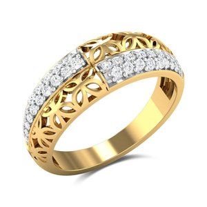 Retro Carved Gemstones Eternity Zircon Vintage Luxury Ring for Women, EVGG1264